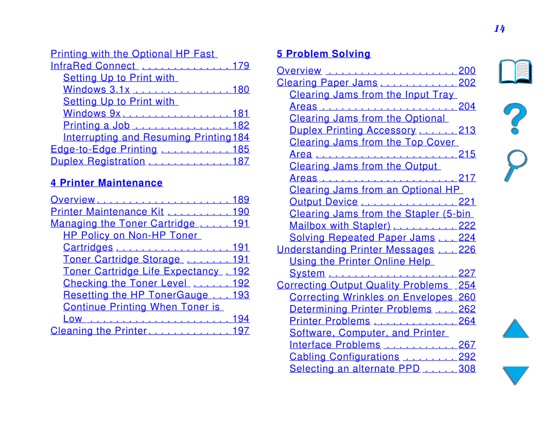 HP and 8150 MFP manual Printer Maintenance, Problem Solving 