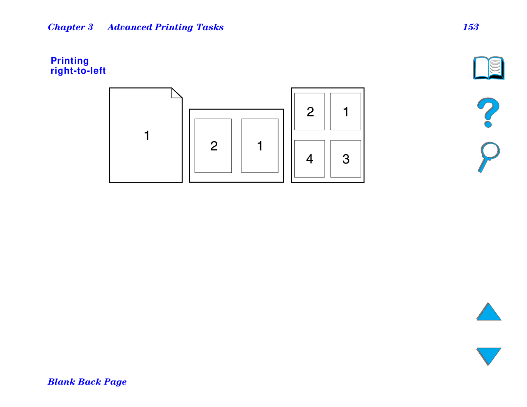 HP and 8150 MFP manual Advanced Printing Tasks 153, Printing right-to-left 