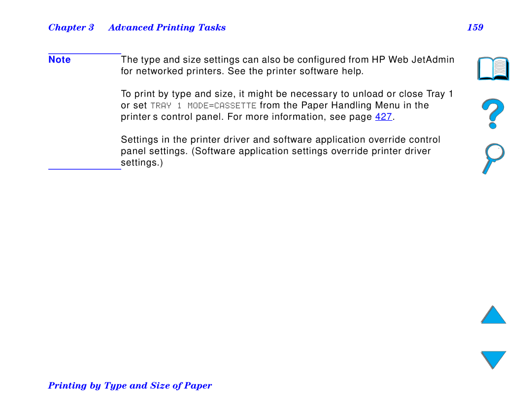 HP and 8150 MFP manual Chapter Advanced Printing Tasks 159 