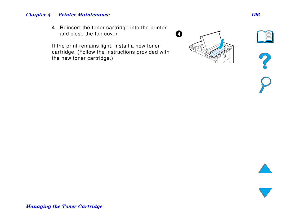 HP and 8150 MFP manual Printer Maintenance 196 