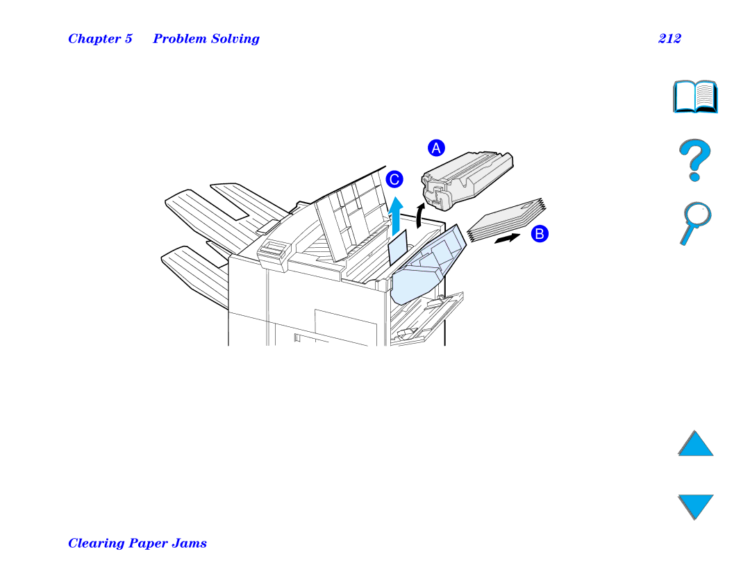 HP and 8150 MFP manual Problem Solving 212 Clearing Paper Jams 