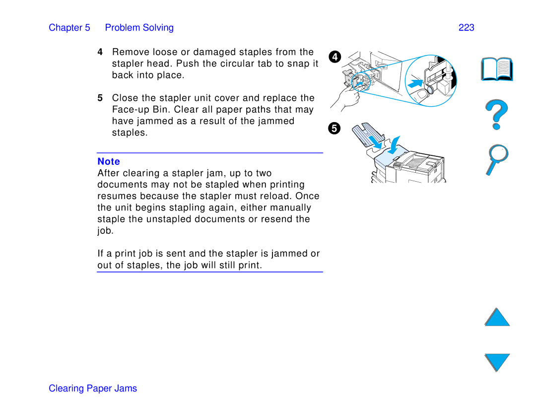 HP and 8150 MFP manual Problem Solving, Clearing Paper Jams 