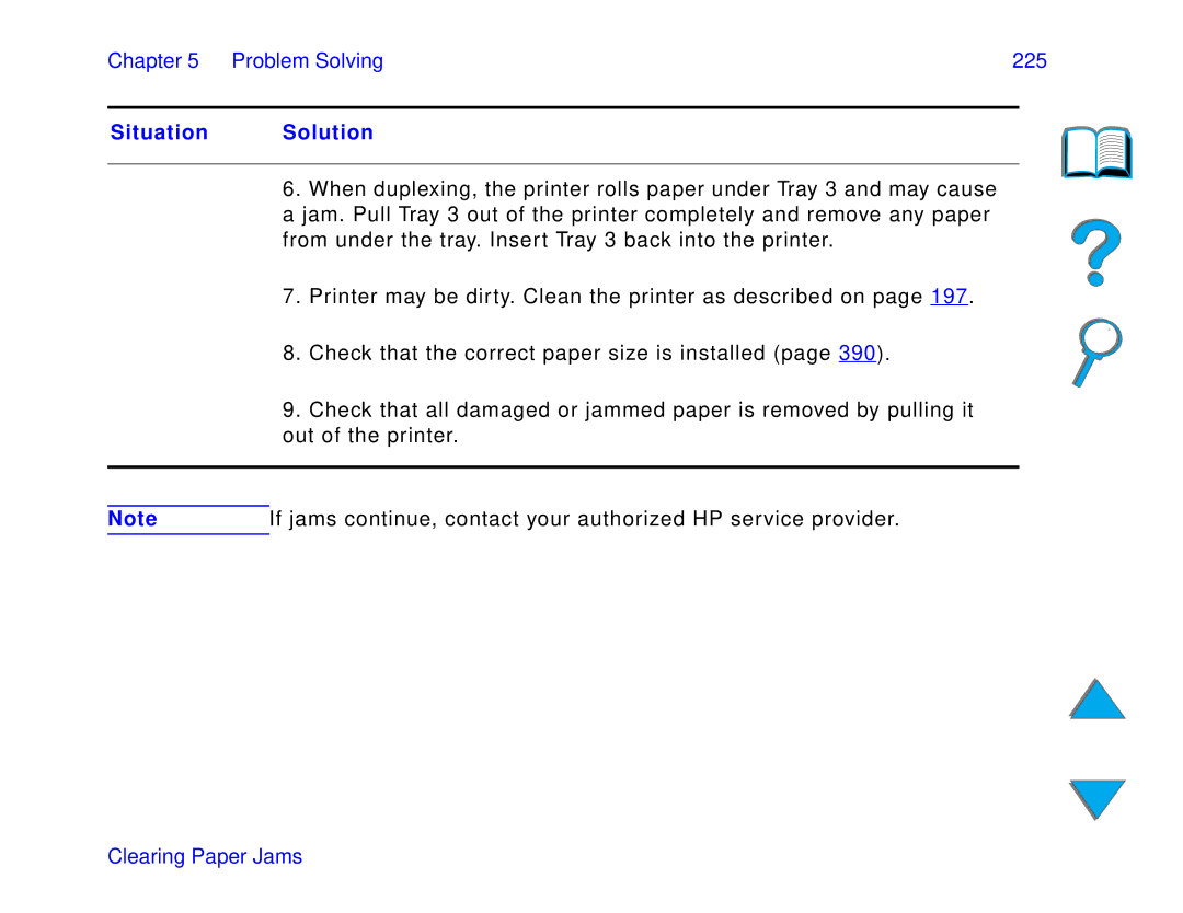 HP and 8150 MFP manual Problem Solving 225 