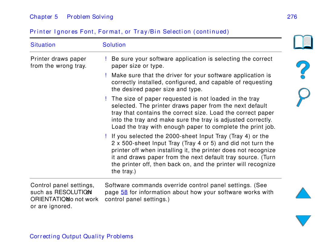 HP and 8150 MFP manual Situation Solution 