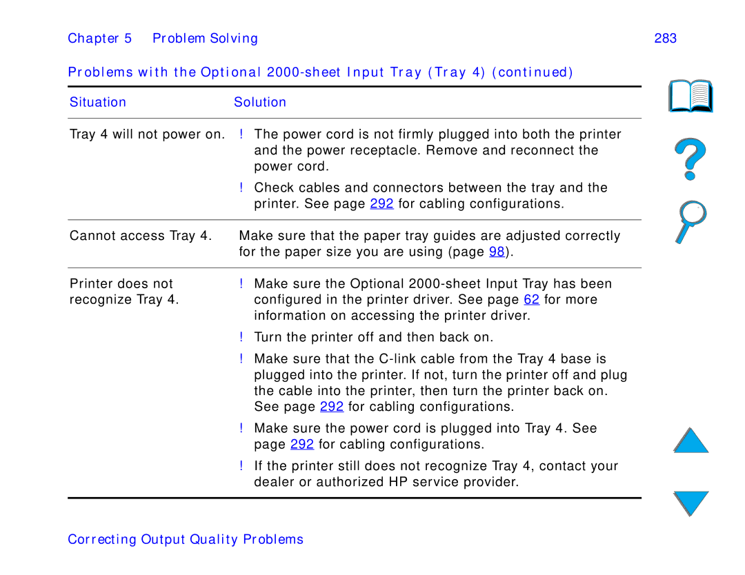 HP and 8150 MFP manual Situation Solution 