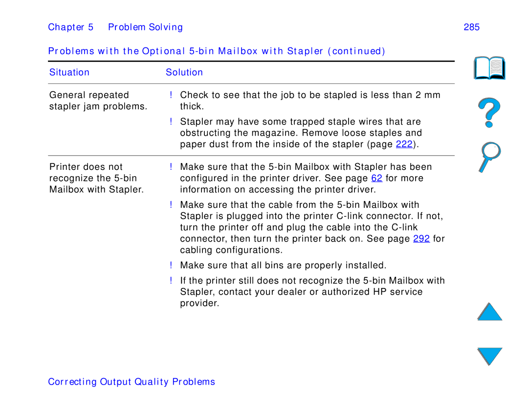 HP and 8150 MFP manual Situation Solution 