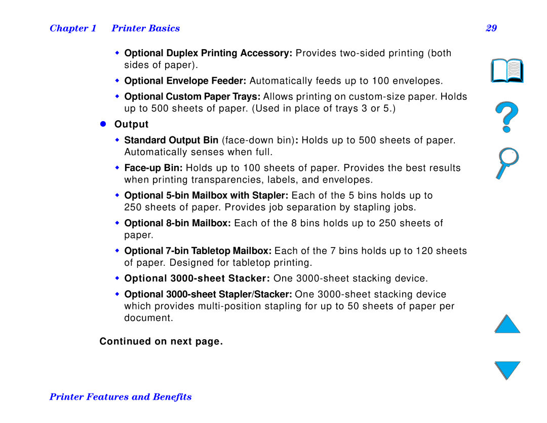 HP and 8150 MFP manual Output 