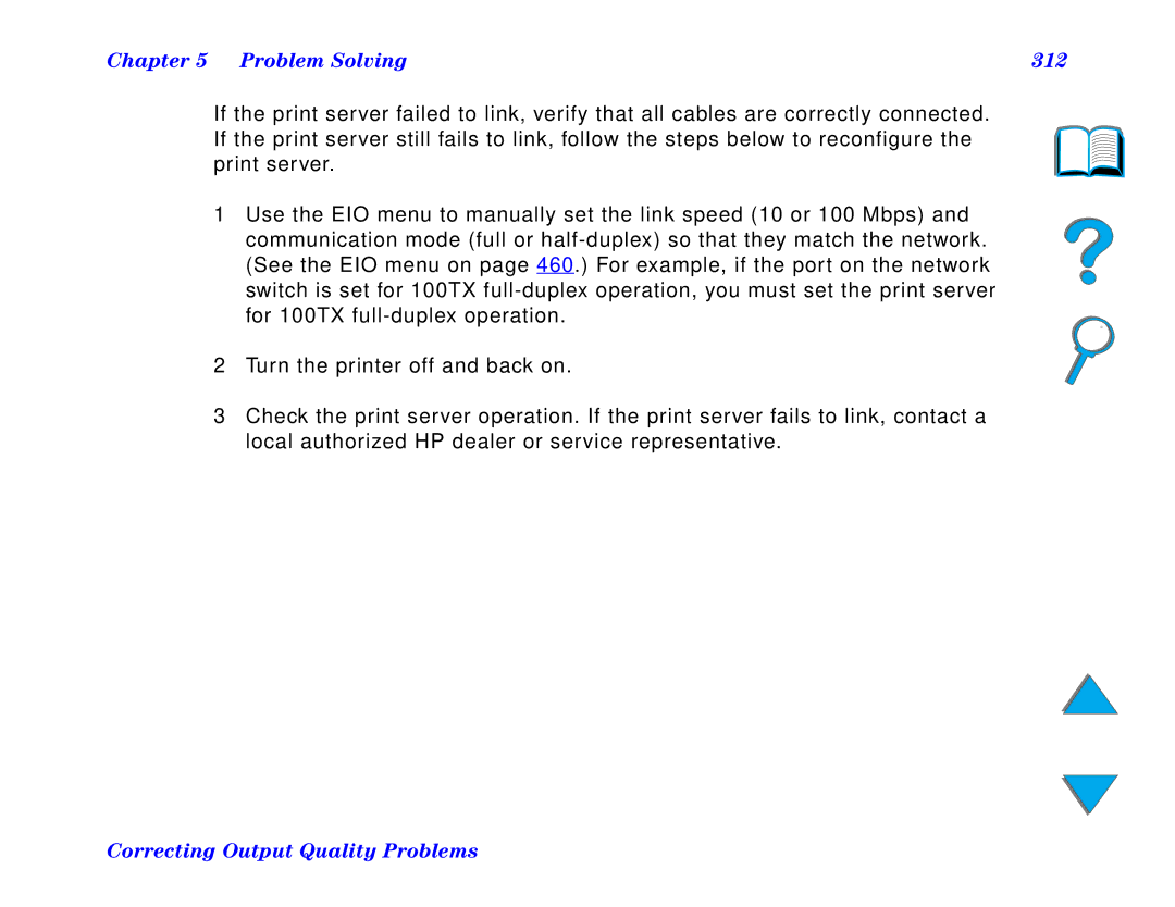 HP and 8150 MFP manual Problem Solving 312 