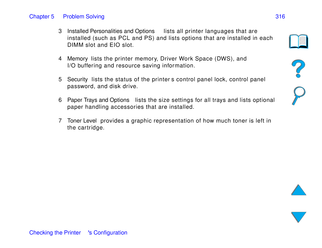 HP and 8150 MFP manual Problem Solving 316 