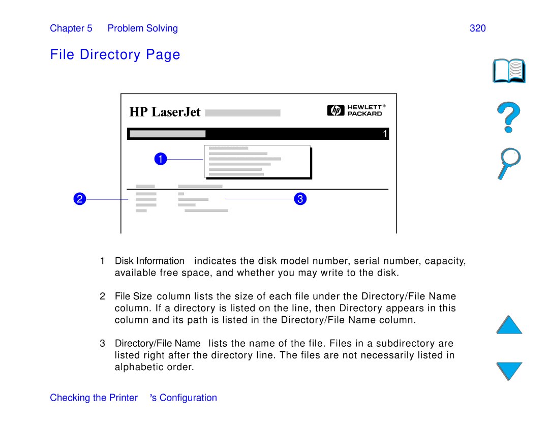 HP and 8150 MFP manual File Directory, Problem Solving 320 