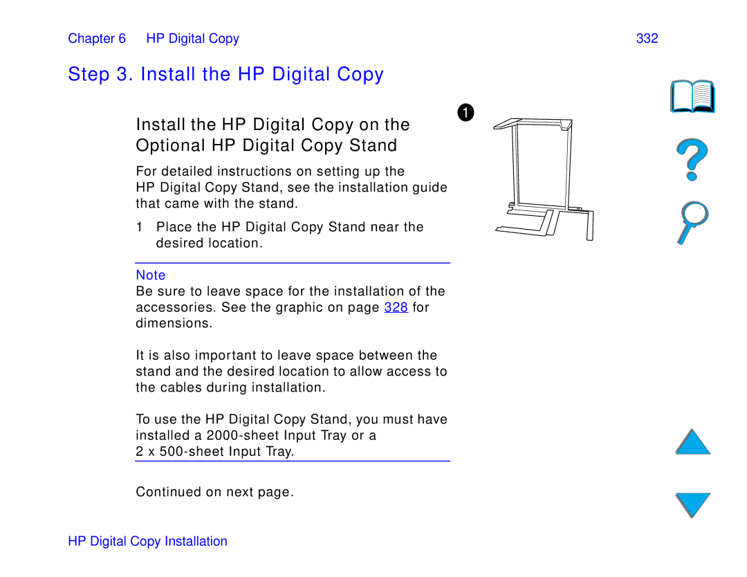 HP and 8150 MFP manual Install the HP Digital Copy, HP Digital Copy 332 