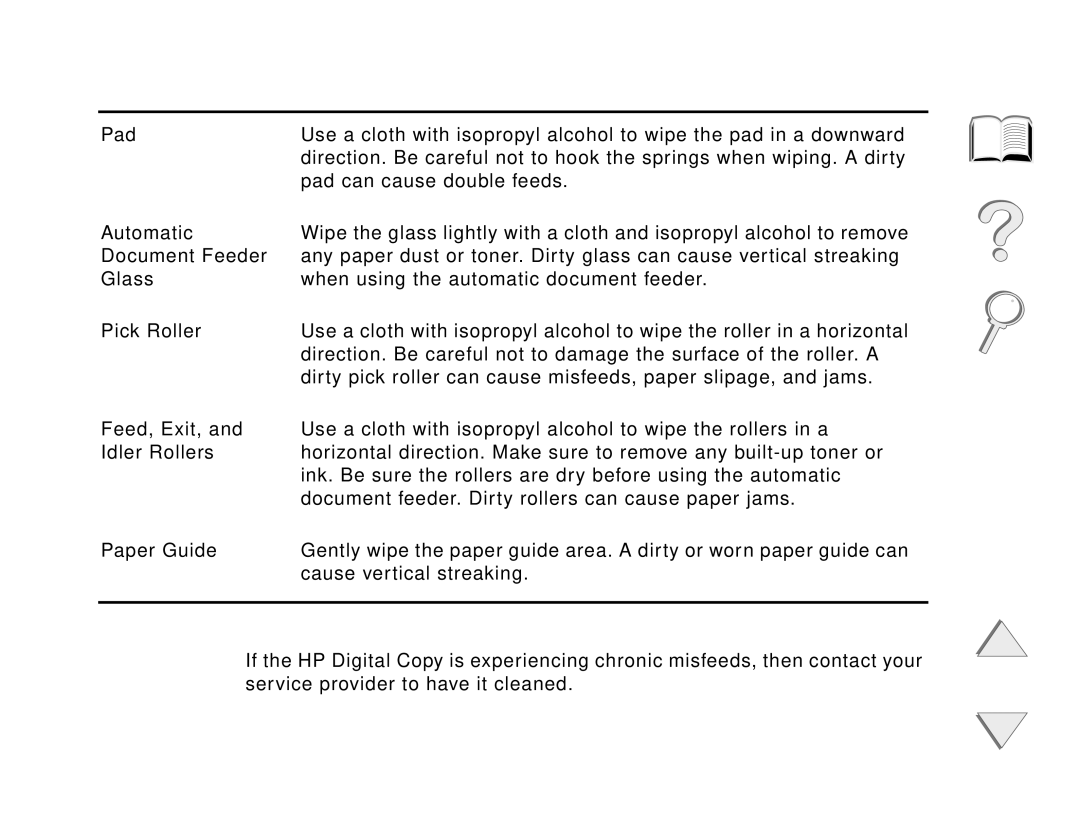 HP and 8150 MFP manual Pad, Automatic, Document Feeder, Glass, Pick Roller, Feed, Exit, Idler Rollers, Paper Guide 