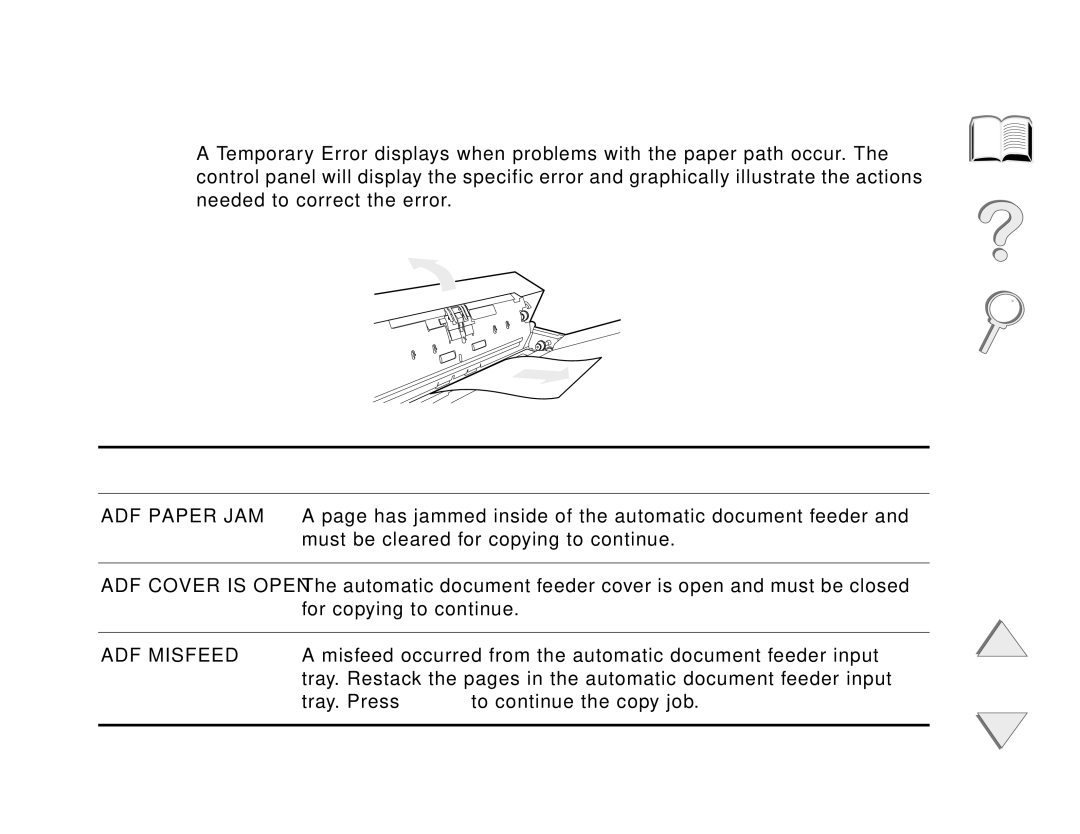 HP and 8150 MFP manual Temporary Error, HP Digital Copy 378, Error Message Description 