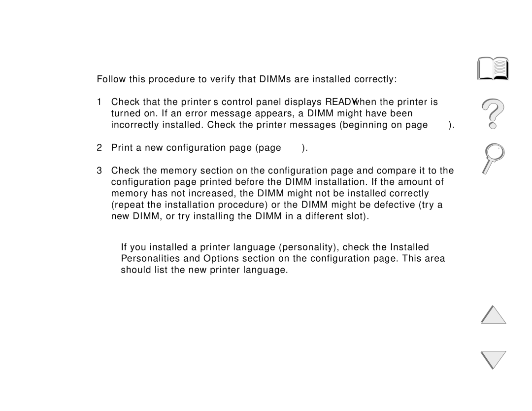 HP and 8150 MFP manual Checking Memory Installation, Appendix C Printer Memory and Expansion 475 