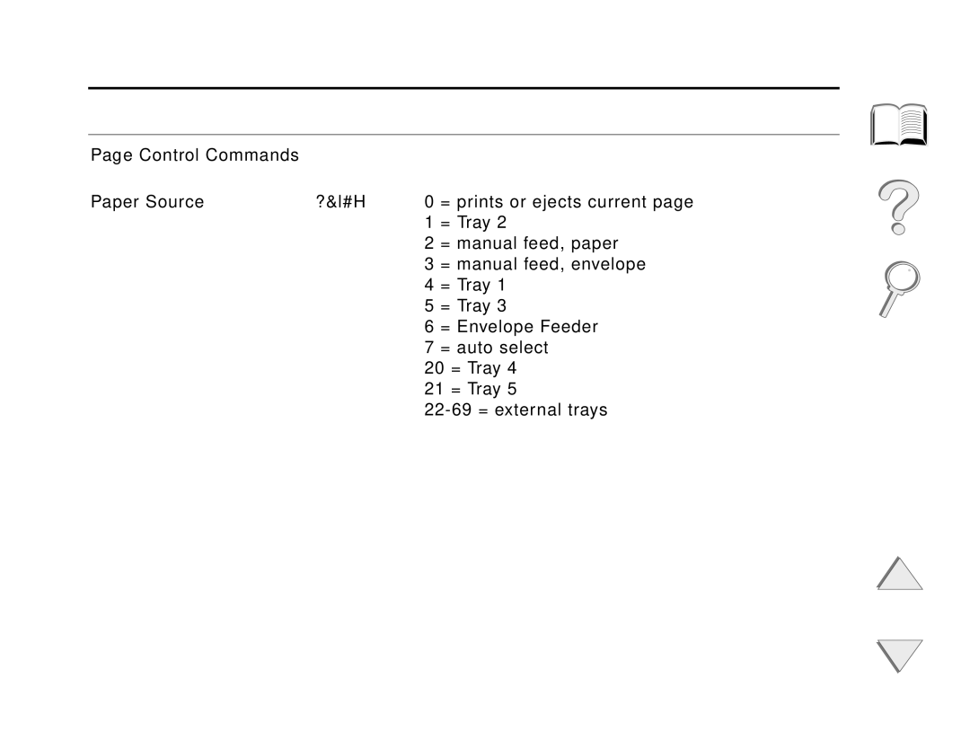 HP and 8150 MFP manual Appendix D Printer Commands 487, Control Commands 