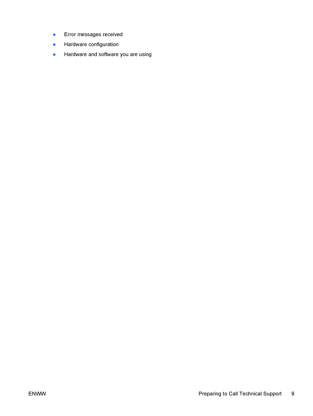 HP ap5000 Base Model Point of Sale System, ap5000 Point of Sale System manual Preparing to Call Technical Support 