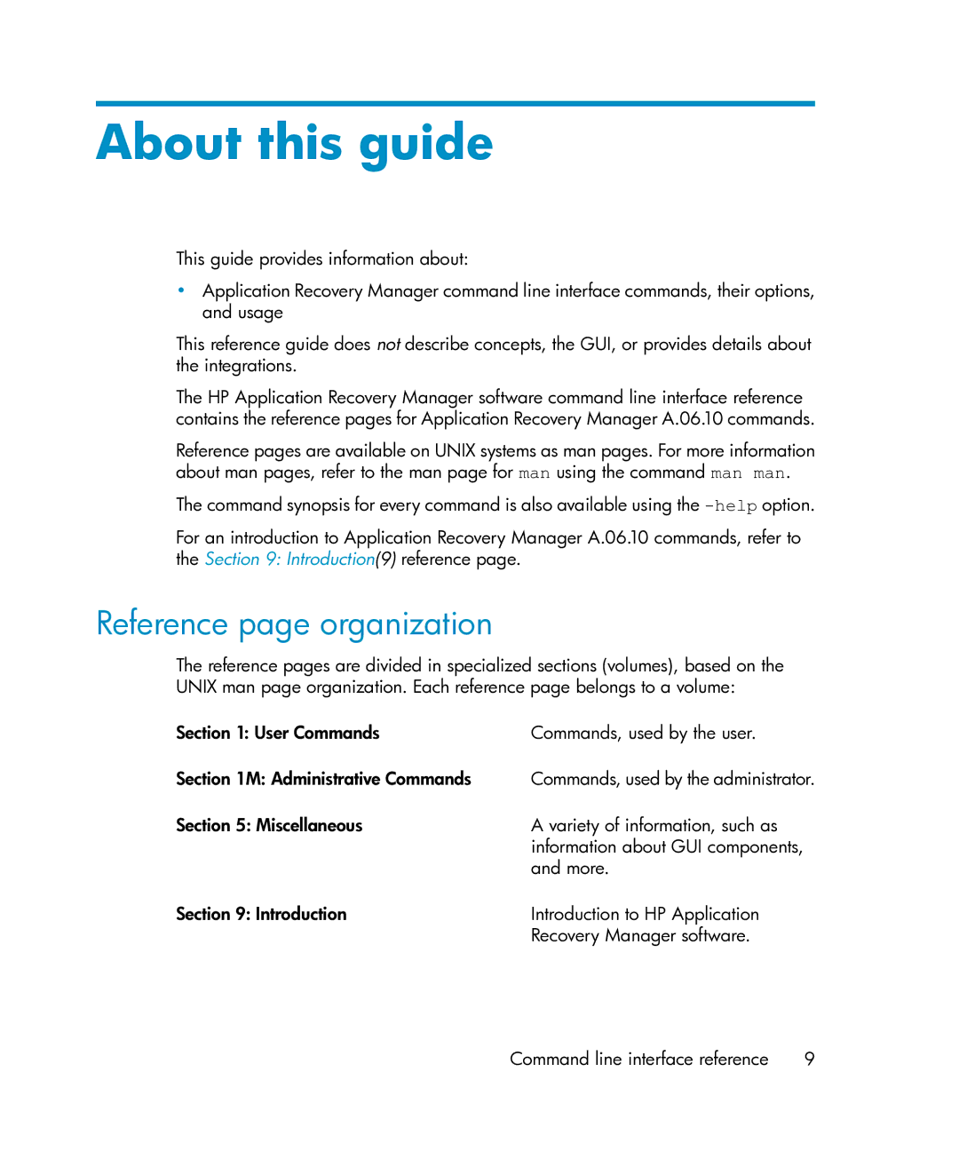 HP Application Recovery Manager Cell Manager Windows Media Kit manual About this guide, Reference page organization 