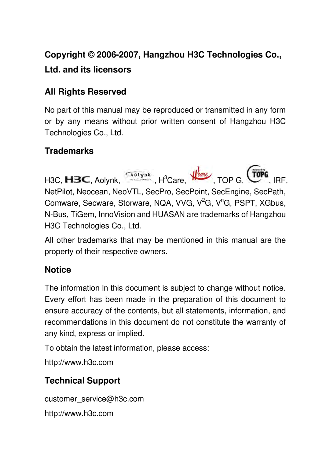 HP AR 18 Router manual Technical Support 