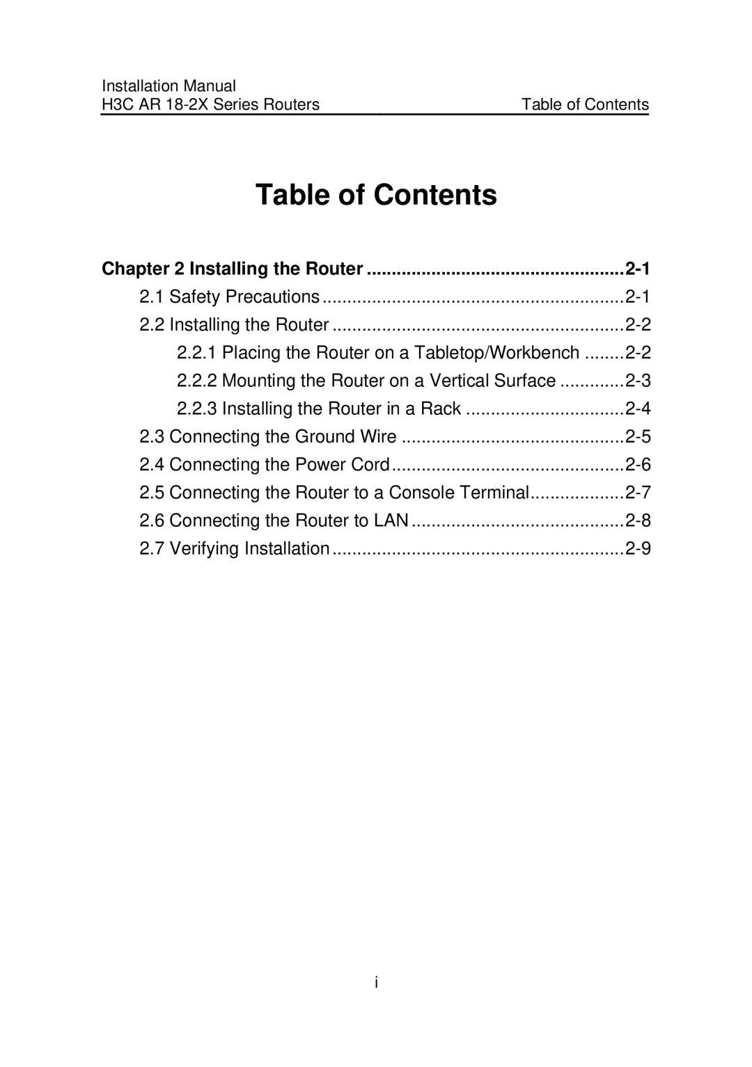 HP AR 18 Router manual Connecting the Router to a Console Terminal 