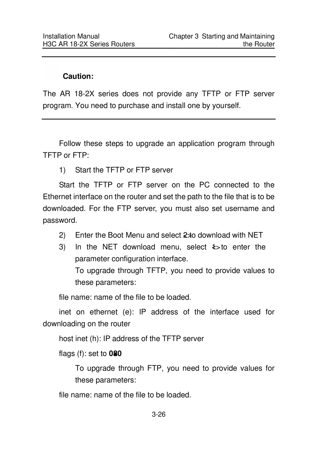 HP AR 18 Router manual Installation Manual 