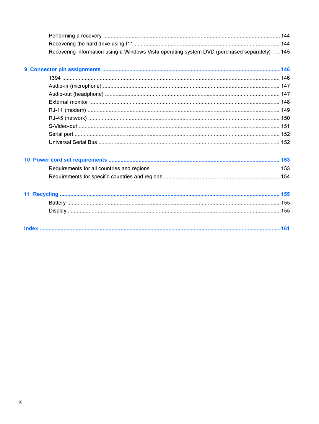 HP AW389USABA, FN023UAABA manual 155 