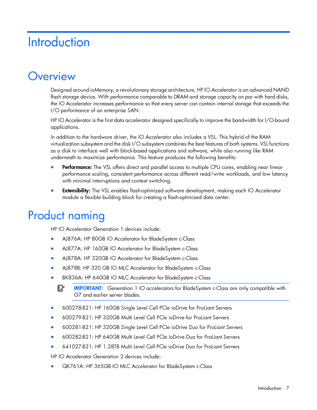 HP B- Accelerators Linux manual Introduction, Overview, Product naming 