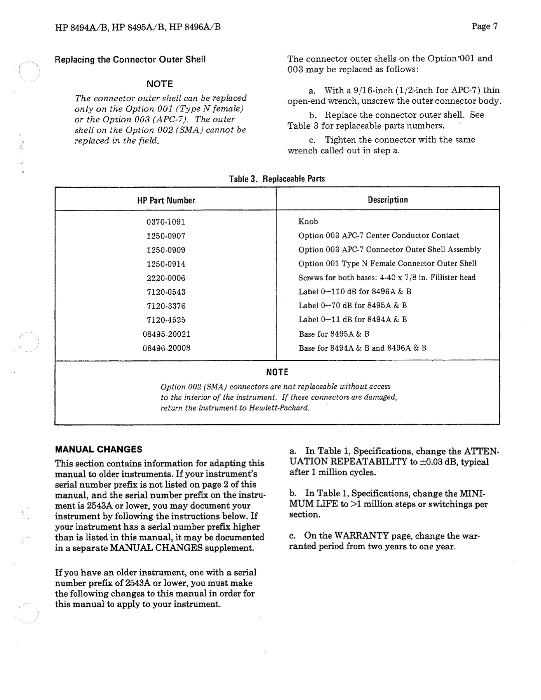 HP 8494A, B, 8495A, 8496A manual 