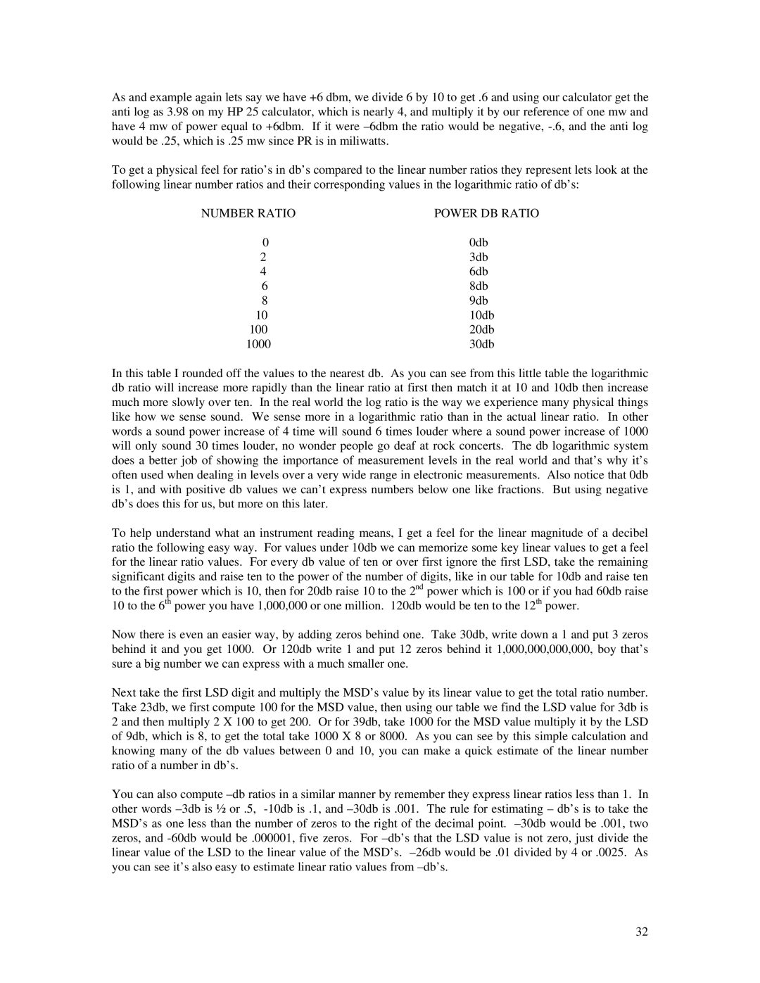 HP 3586A, C manual Number Ratio Power DB Ratio 