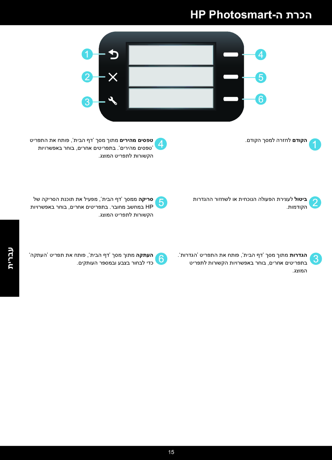 HP B010 manual HP Photosmart‏-ה תרכה, גצומה טירפתל תורושקה, תומדוקה 