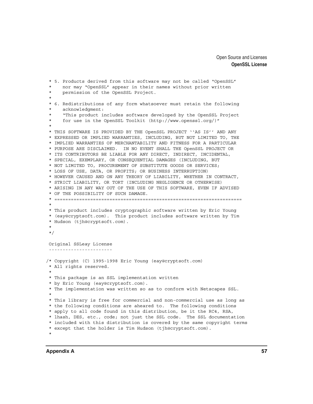 HP B.06.X manual OpenSSL License 