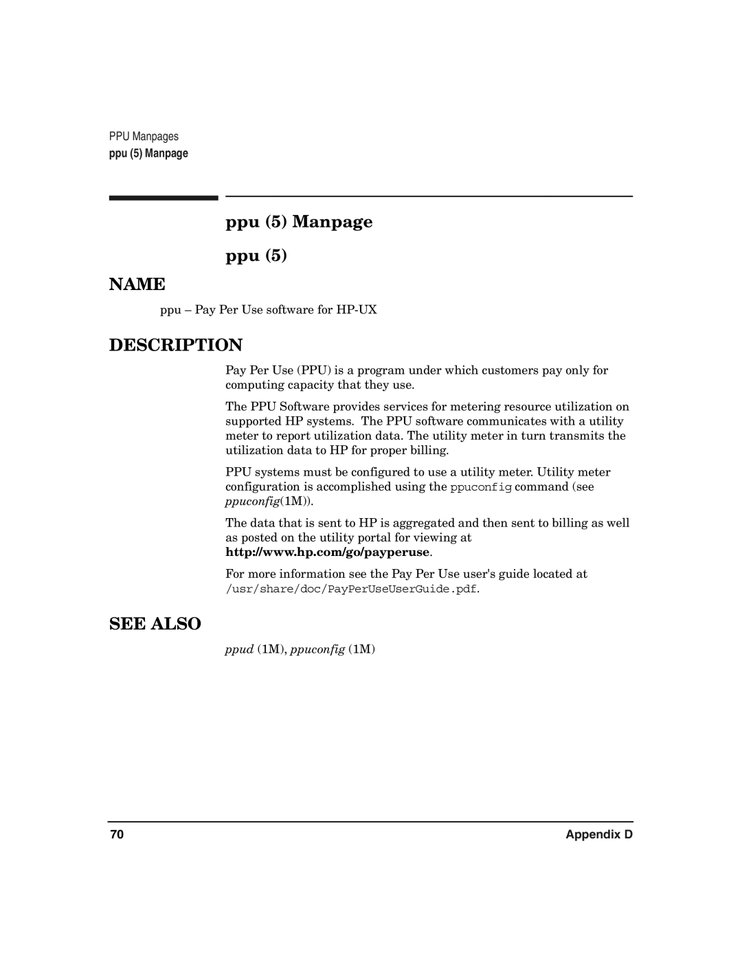 HP B.06.X manual Ppu 5 Manpage, Description 