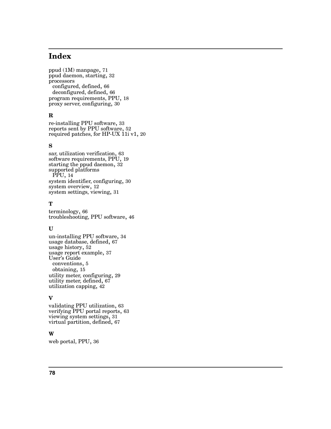 HP B.06.X manual Index 