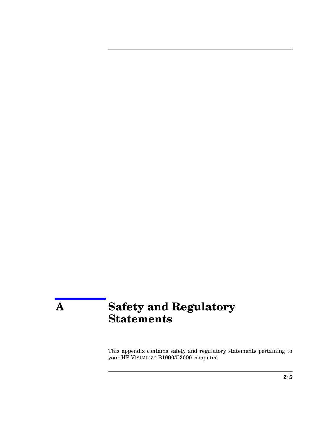 HP b1000 manual Safety and Regulatory 