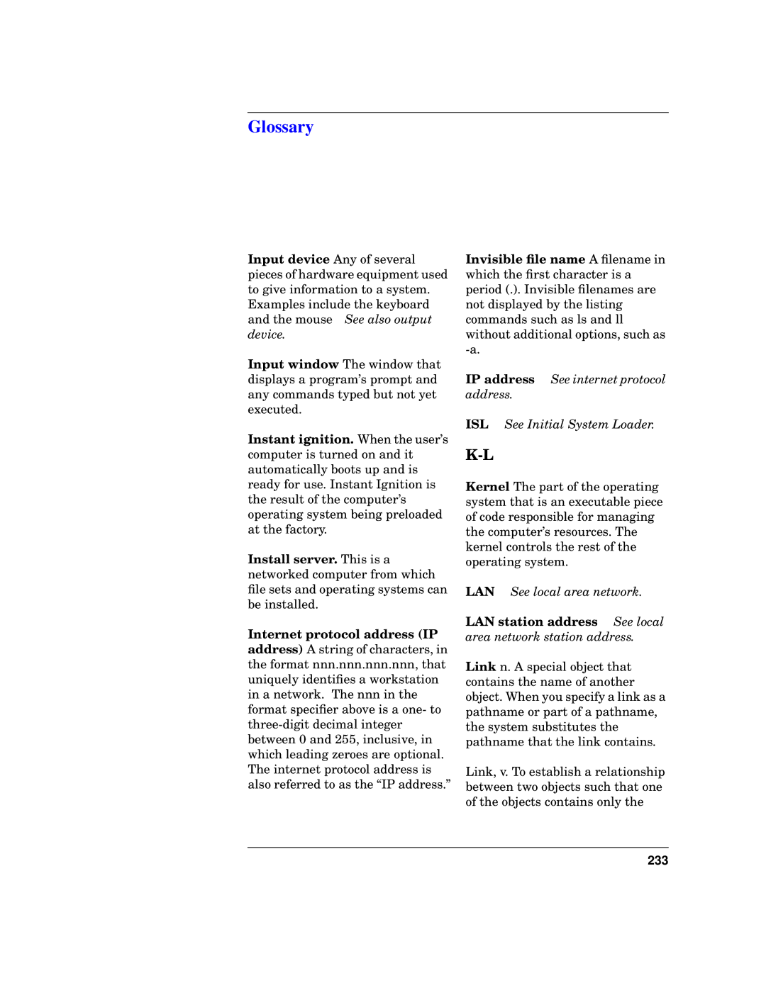 HP b1000 manual LAN station address See local area network station address 