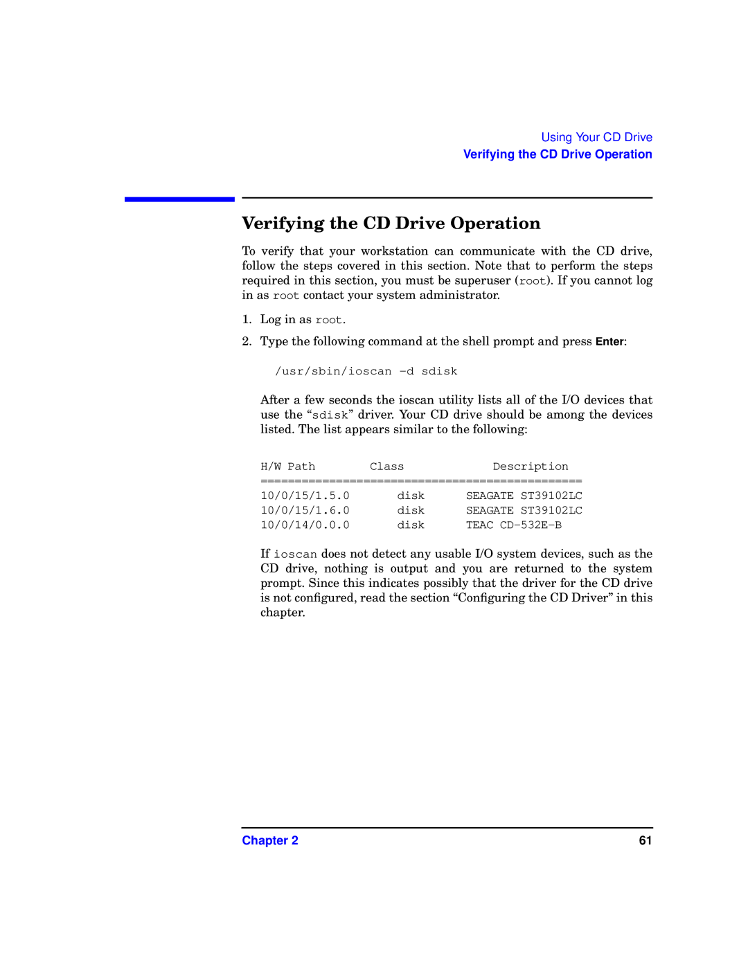 HP b1000 manual Verifying the CD Drive Operation 