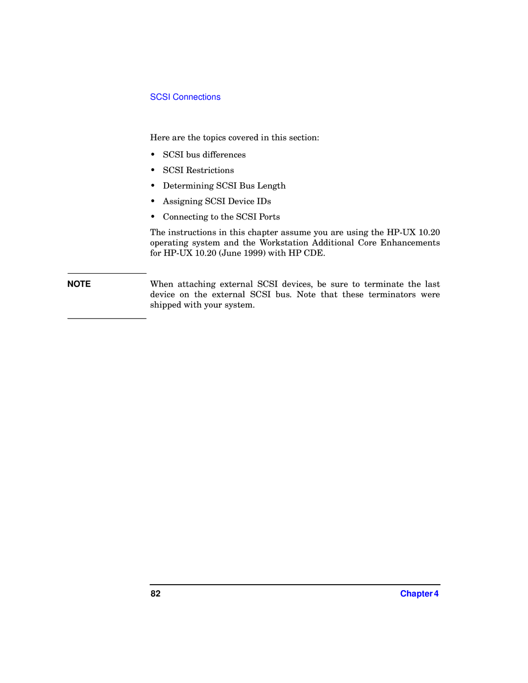 HP b1000 manual Scsi Connections 