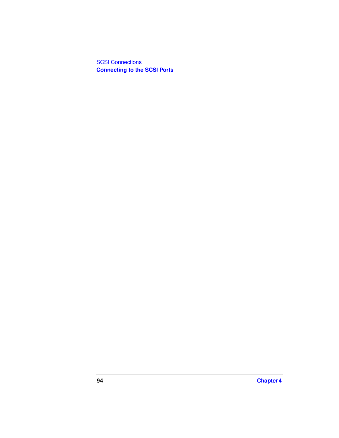 HP b1000 manual Connecting to the Scsi Ports 