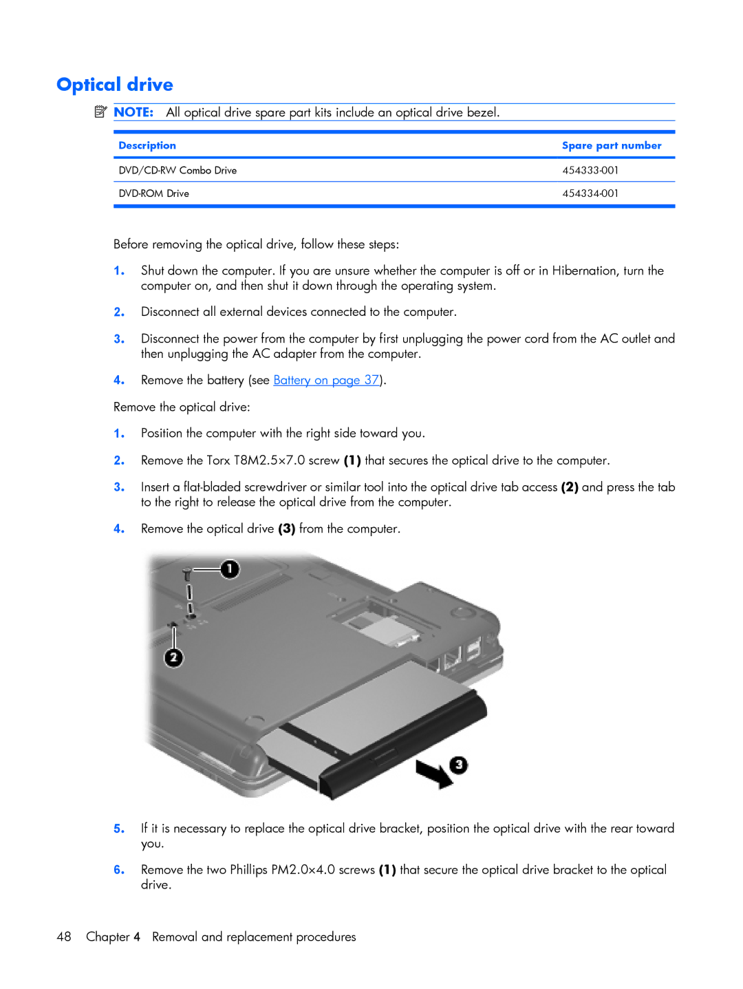 HP B1244TU, B1201VU, B1203VU, B1200, B1205VU, B1204VU, B1298TU, B1250TU, B1245TU, B1237TU, B1241TU, B1227TU, B1228TU Optical drive 