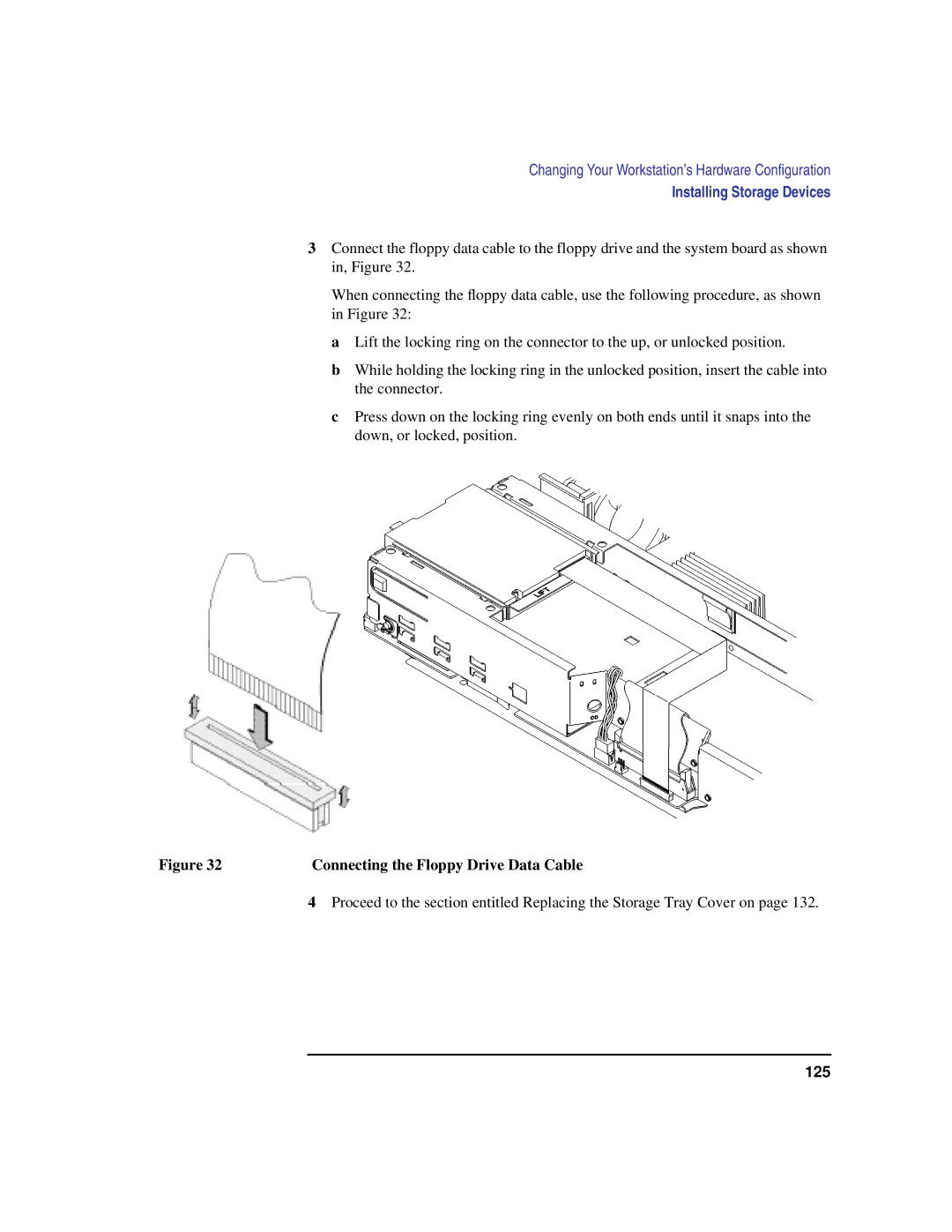 HP B160L, B132L, B180L manual Connecting the Floppy Drive Data Cable 