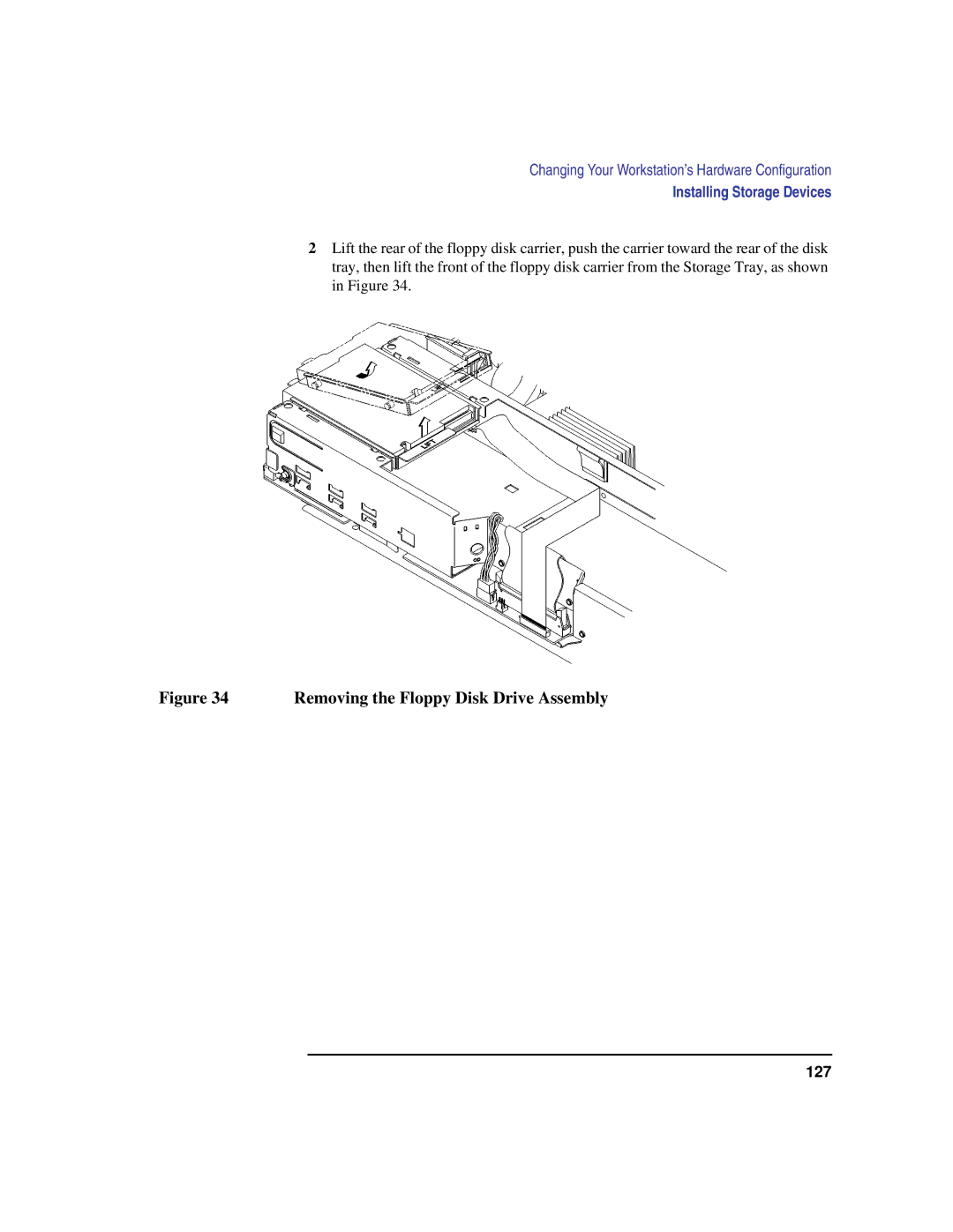 HP B132L, B160L, B180L manual Removing the Floppy Disk Drive Assembly 