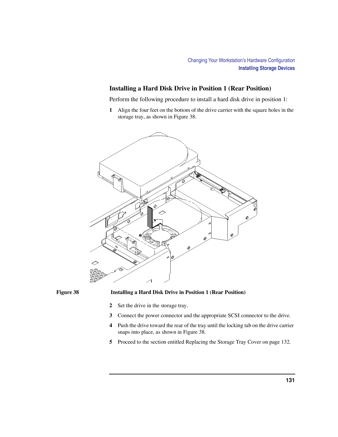 HP B160L, B132L, B180L manual Installing a Hard Disk Drive in Position 1 Rear Position 