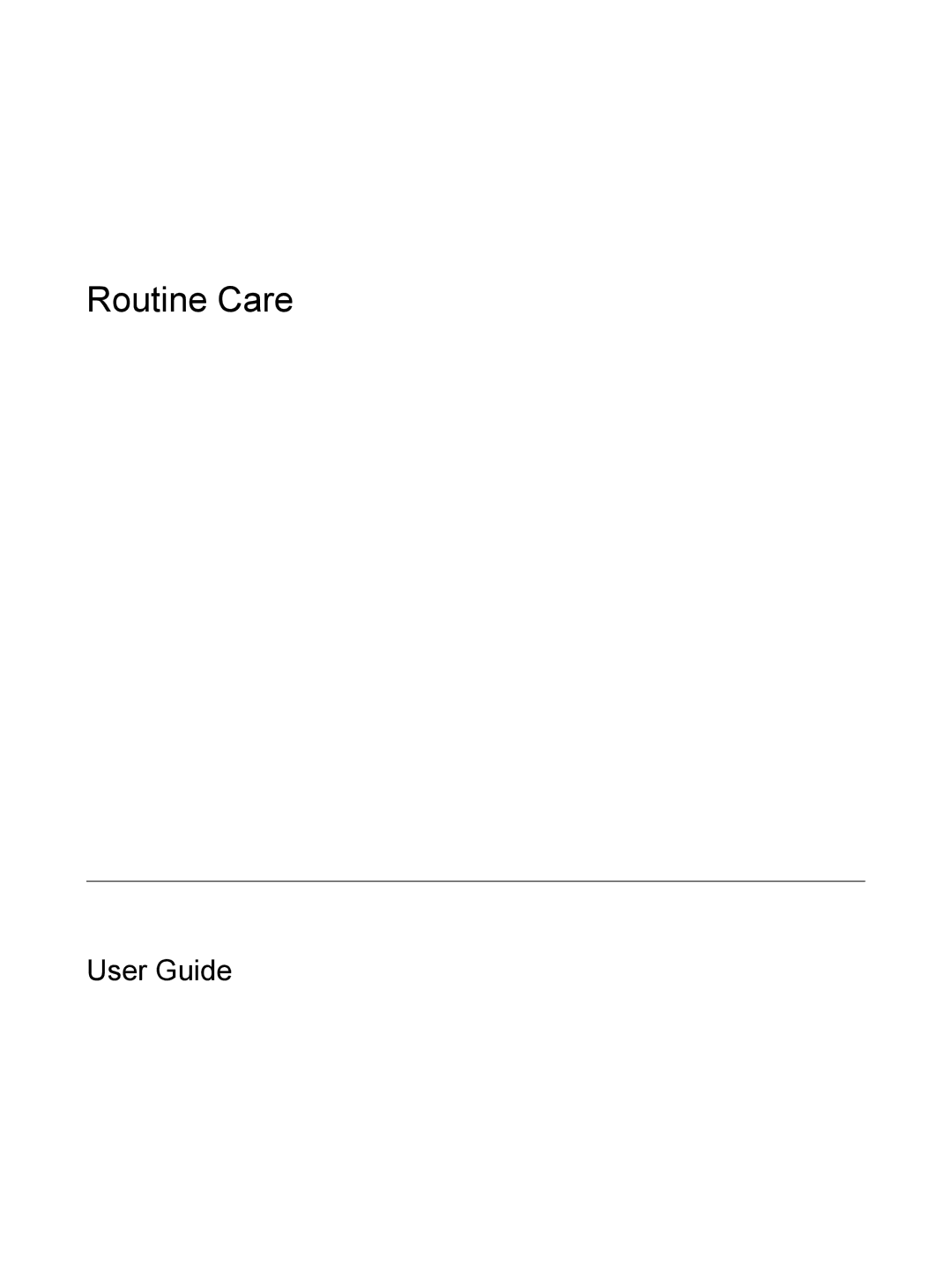 HP B1986TU, B1987TU, B1985TU, B1981TU, B1980TU, B1970TU, B1950, B1973TU manual Routine Care 