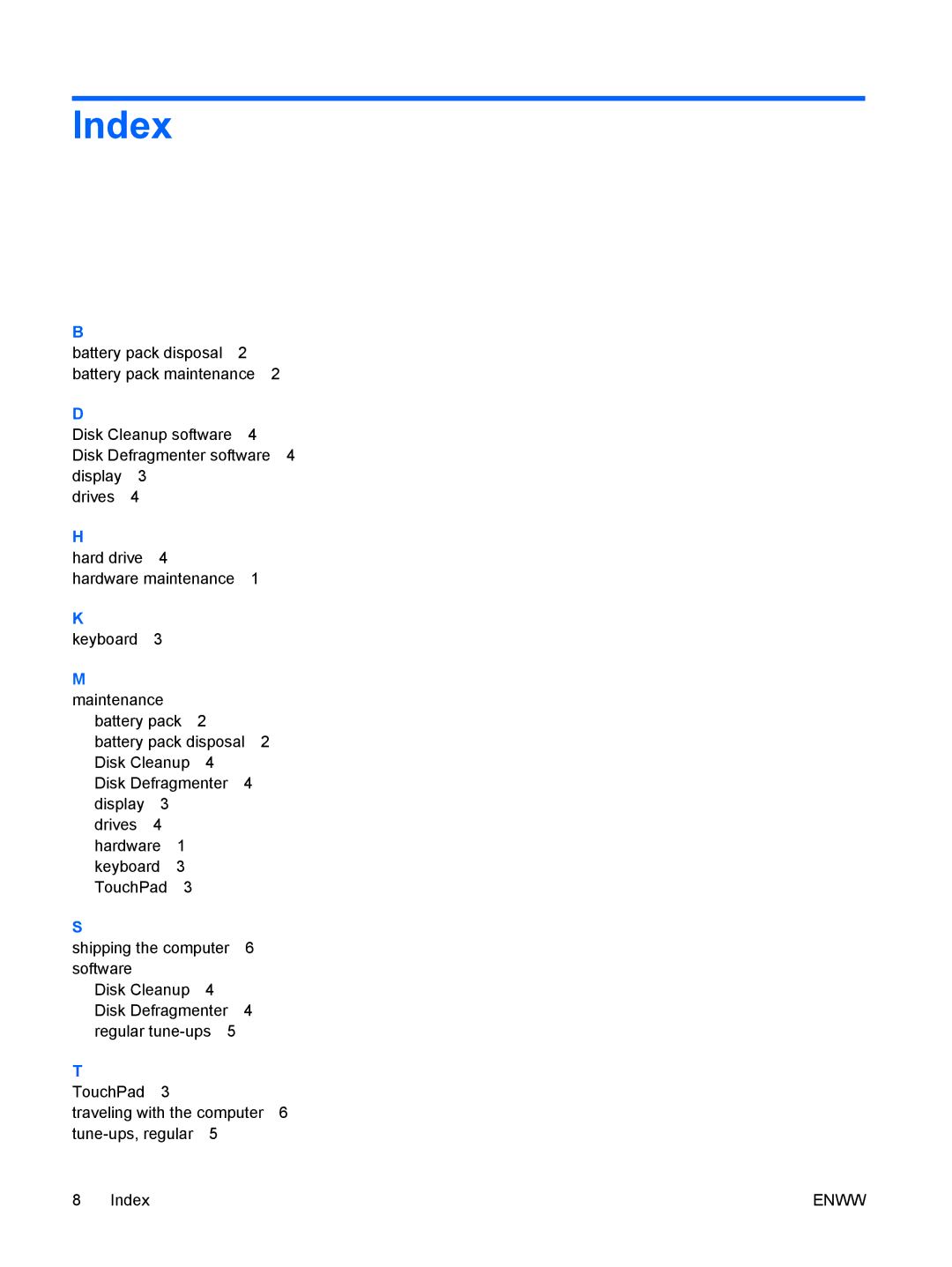 HP B1980TU, B1987TU, B1986TU, B1985TU, B1981TU, B1970TU, B1950, B1973TU manual Index 