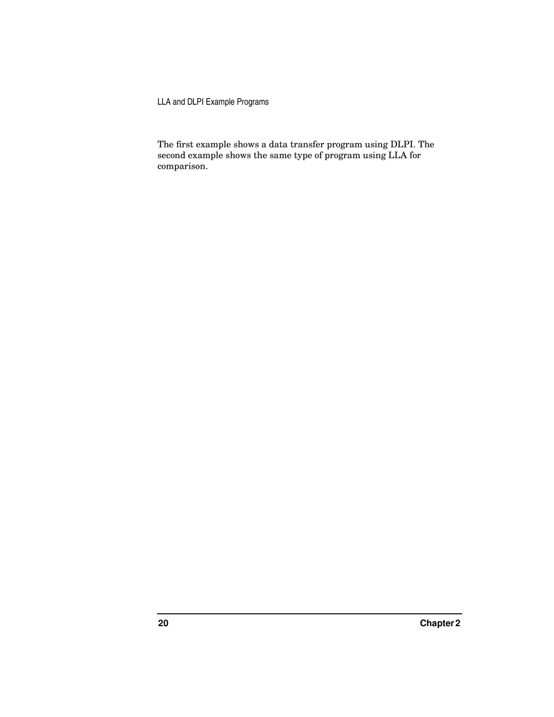 HP B2355-90138 manual LLA and Dlpi Example Programs 