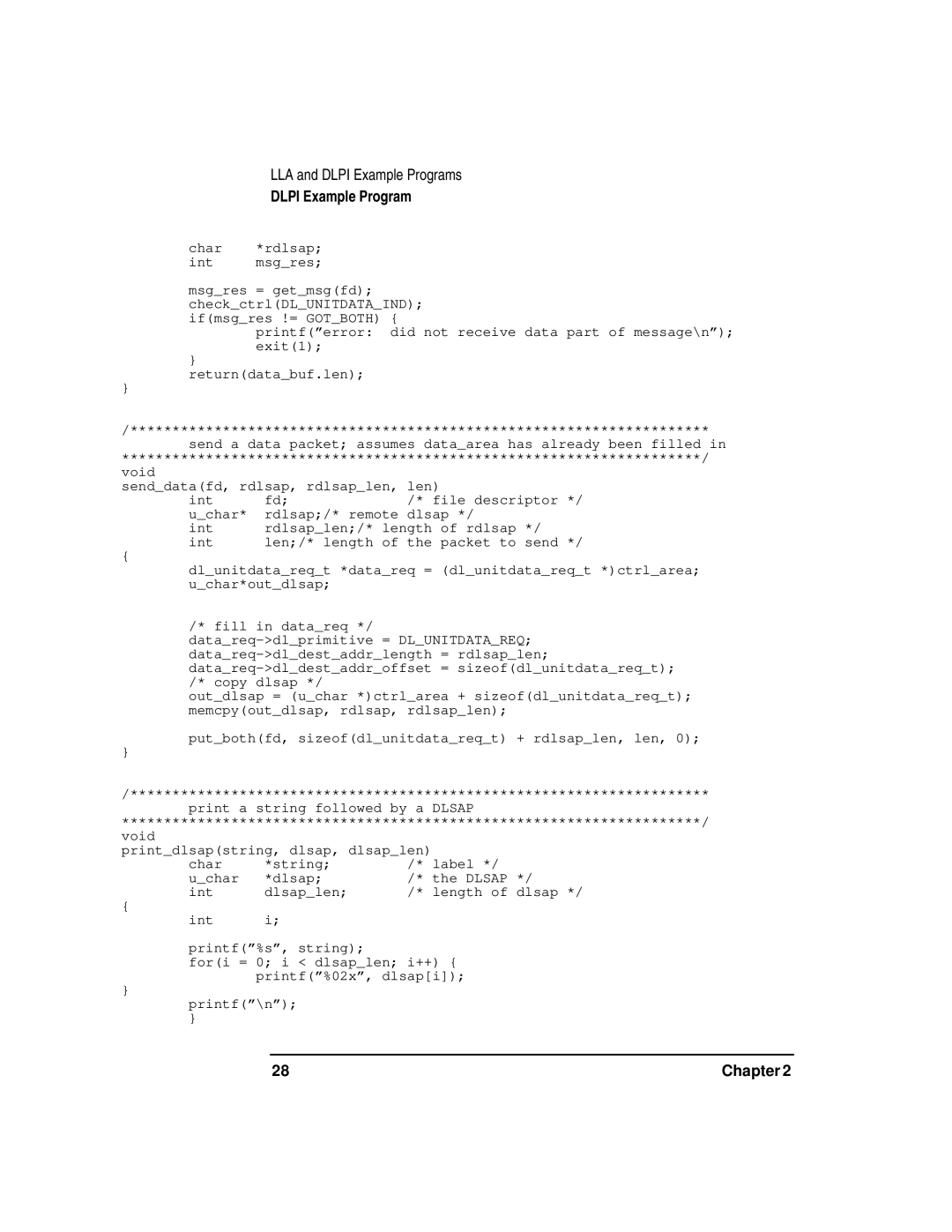 HP B2355-90138 manual Dlpi Example Program 