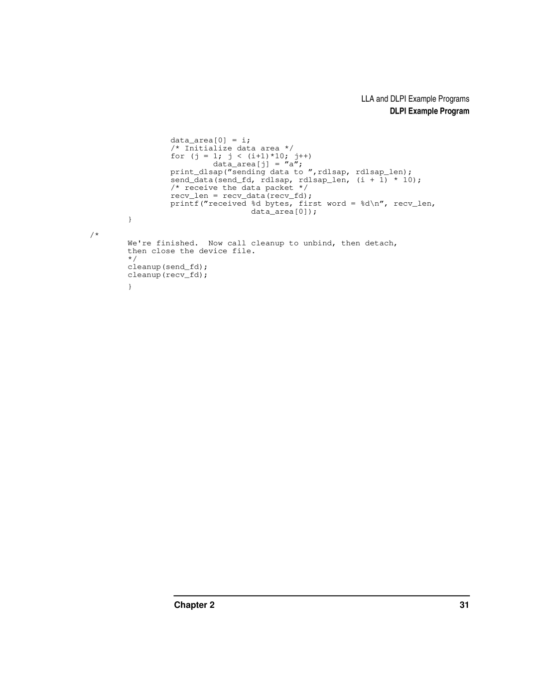 HP B2355-90138 manual Dlpi Example Program 