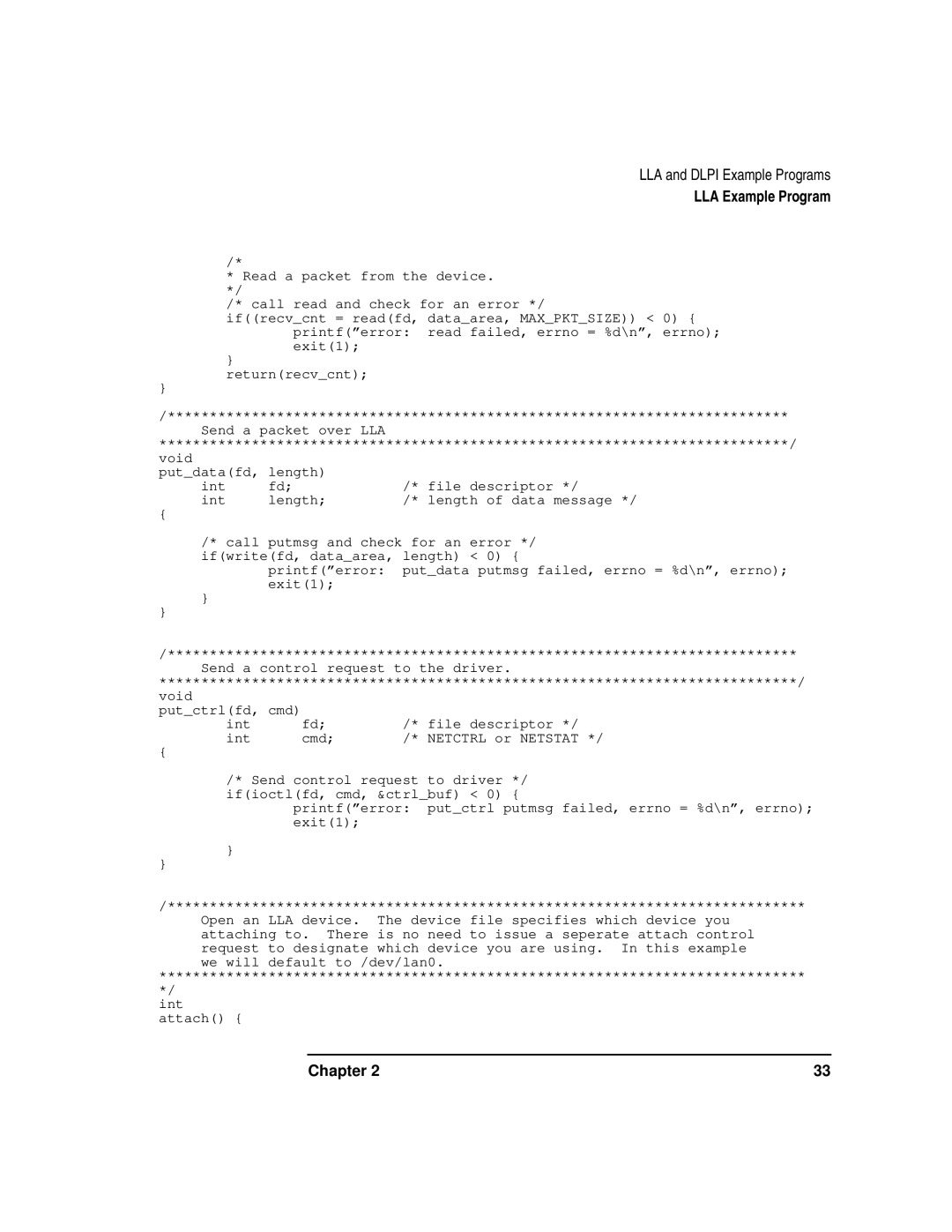 HP B2355-90138 manual LLA Example Program 