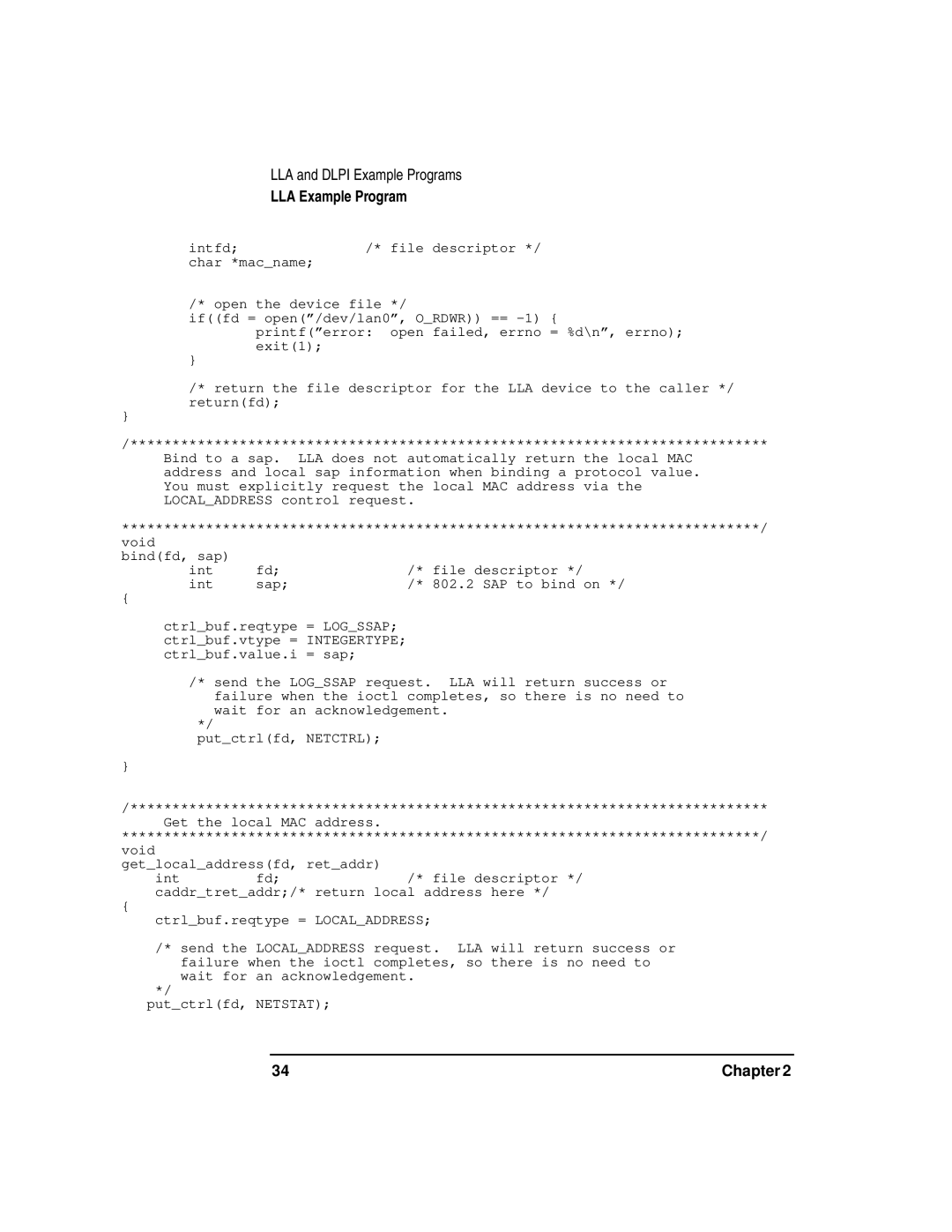 HP B2355-90138 manual LLA Example Program 