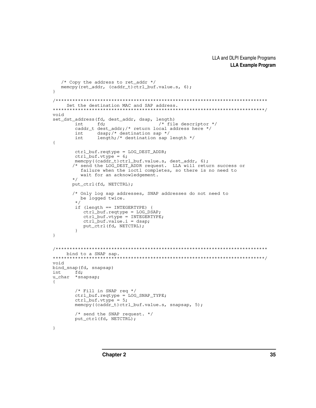 HP B2355-90138 manual LLA Example Program 