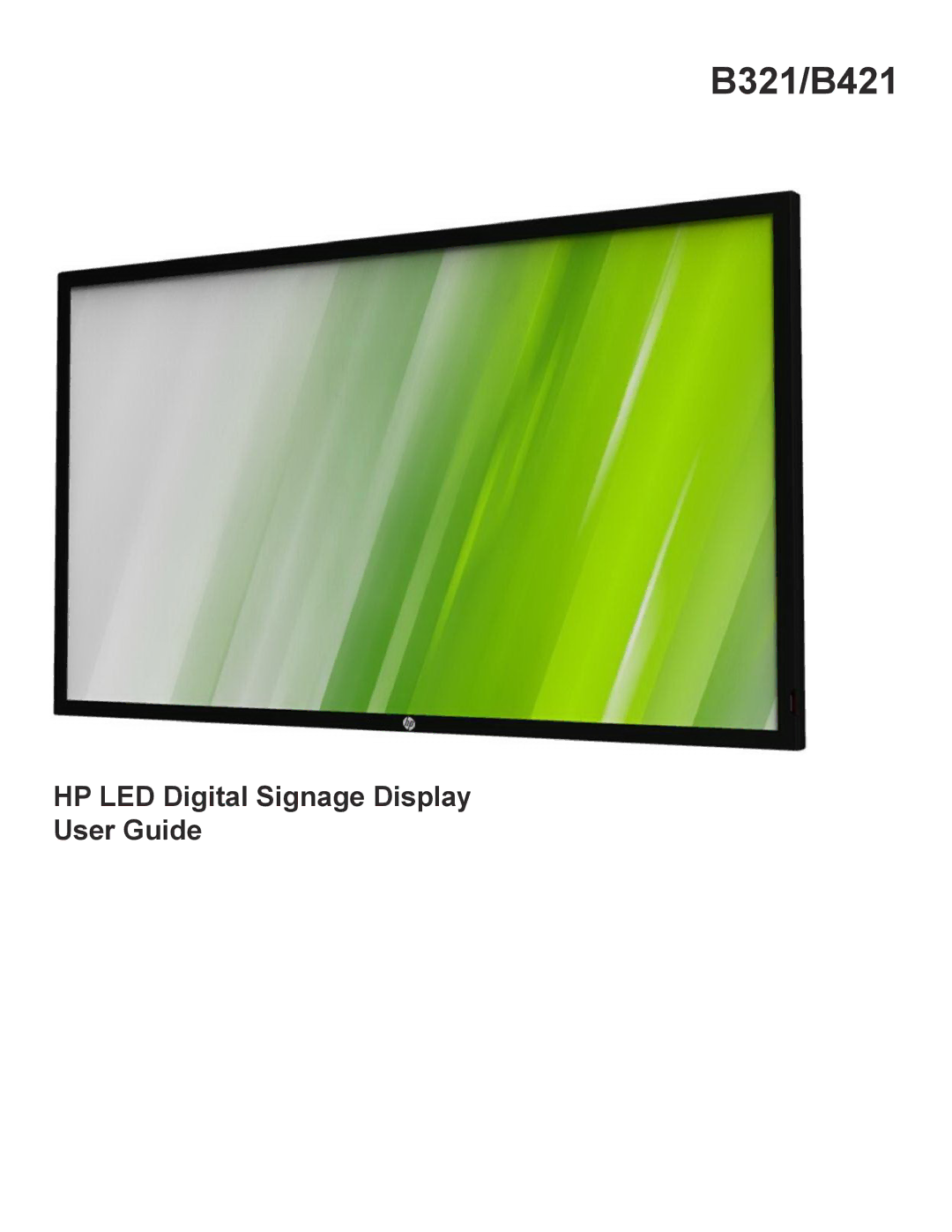 HP B321 31.5-inch manual B321/B421 